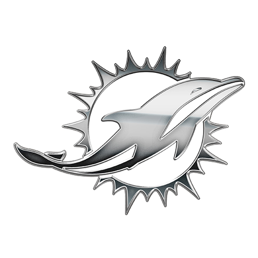 Miami Dolphins Silver Logo vinyl decal